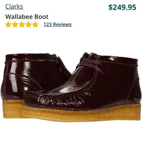 🔥 Clarks Original Wallabee Patent Leather 🔥